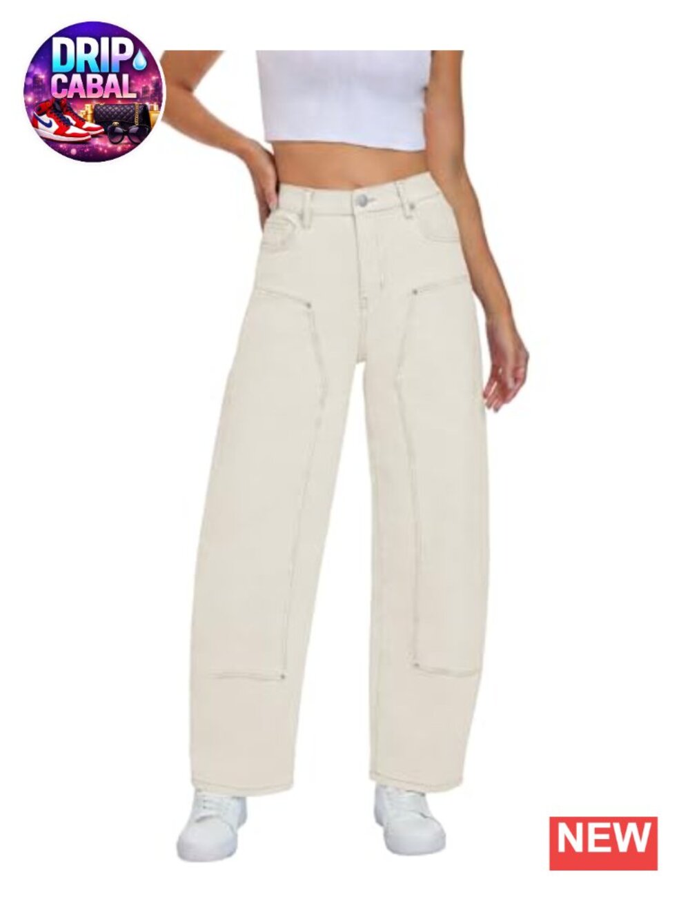 High Rise Barrel Leg Wide Leg Baggy Runway Denim